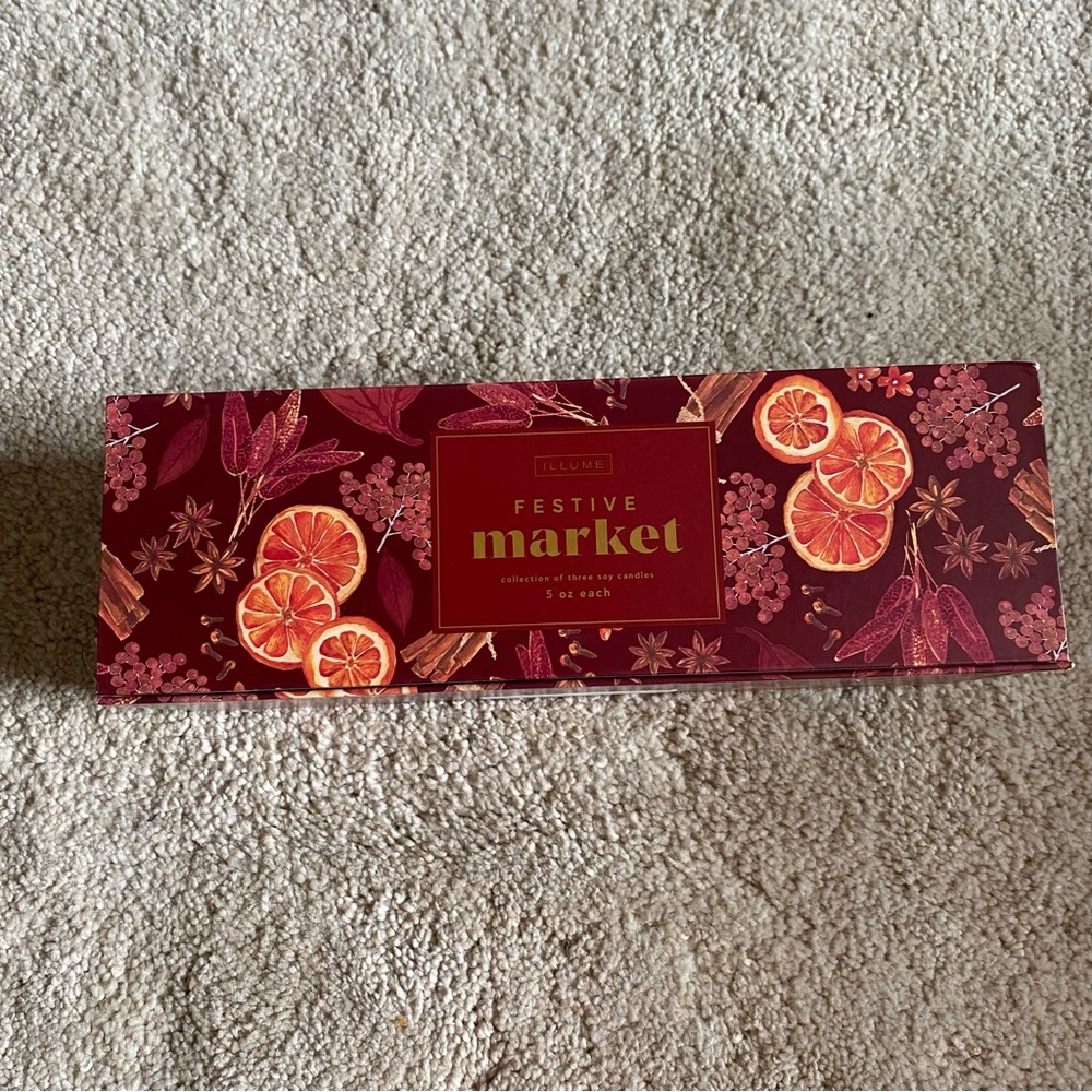 Illume Festive Market Soy Candle Gift Set